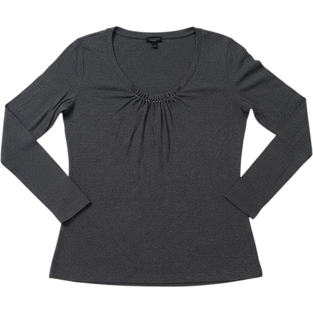 Gray Talbots Long Sleeve‎ with Neck Detail